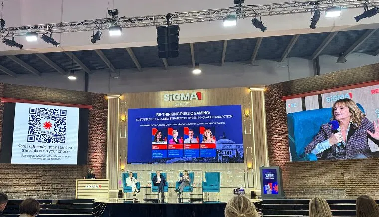 Panel “Re-thinking Public Gaming: Sustainability as a New Strategy between Innovation and Action” – experts discussing how ESG and responsible governance shape the future of public gaming.